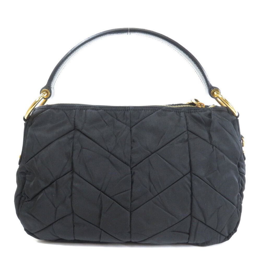 Prada black Hobo Quilted Chevron Tessuto Bag